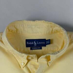 Ralph Lauren Classic Fit Oxford Shirt Mens 16.5 36/37 Yellow Button Down
